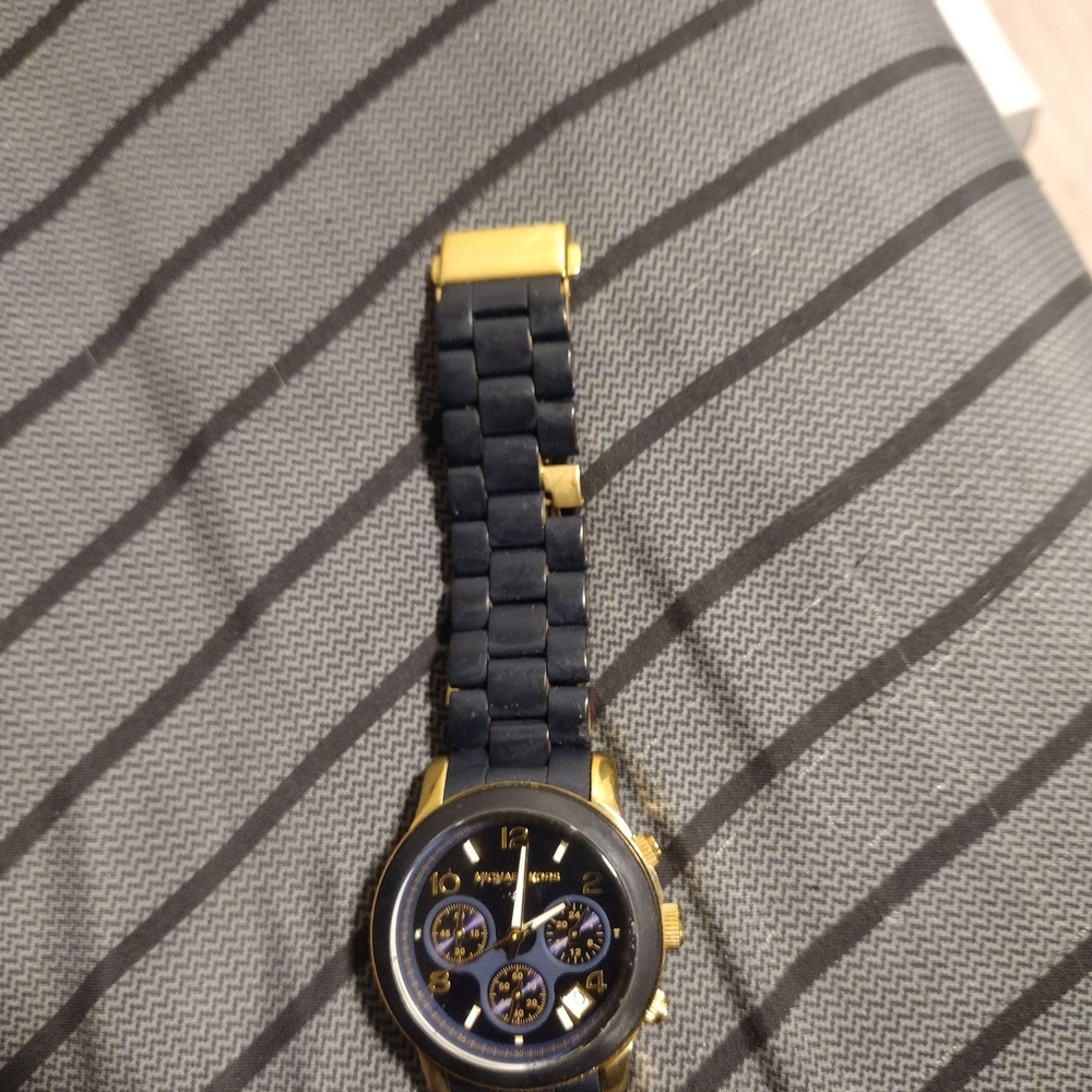 Michael Kors Gold and Black Chronograph Watch